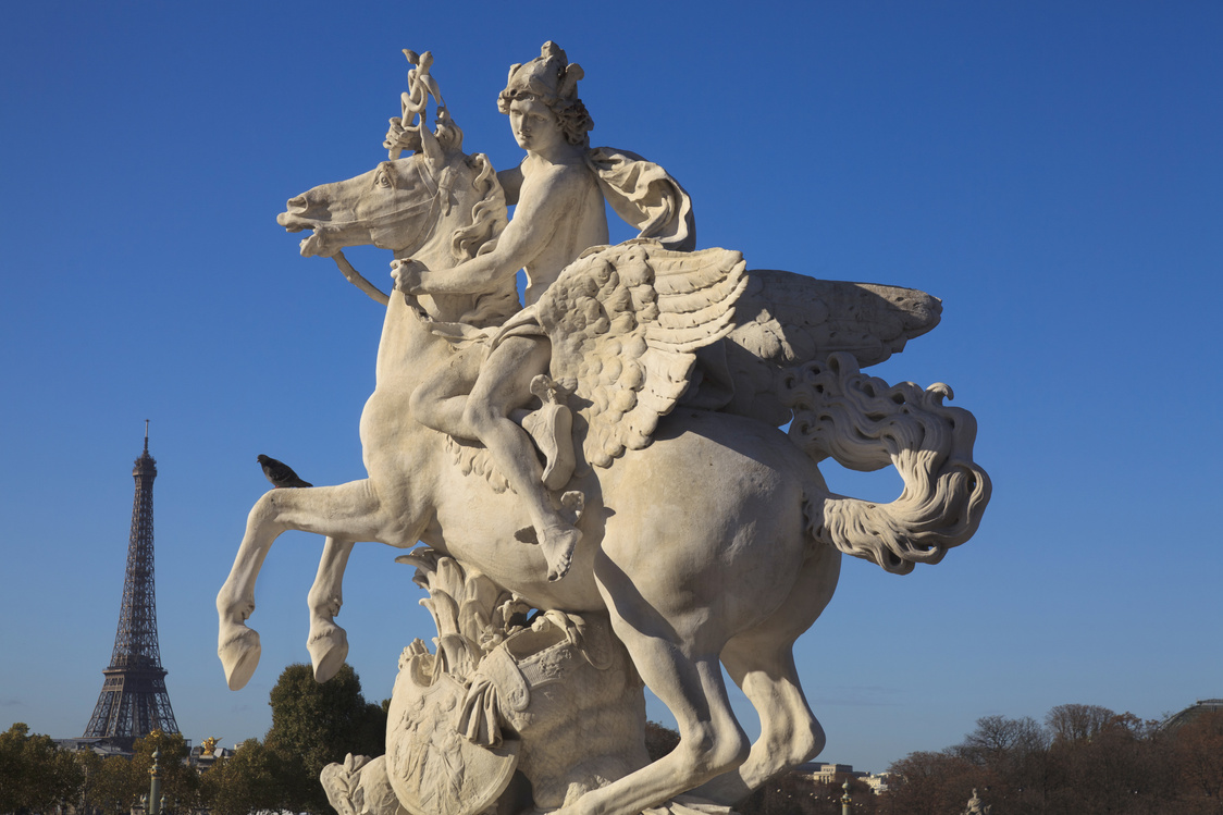 Paris - Hermes with Pegasus Statue Tuileries